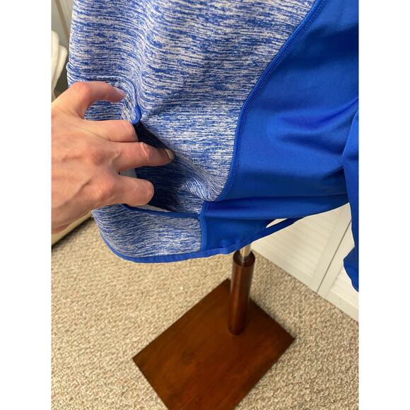 Under Armour Coldgear loose blue heathered pull over hoodie sweatshirt XL - Picture 9 of 9